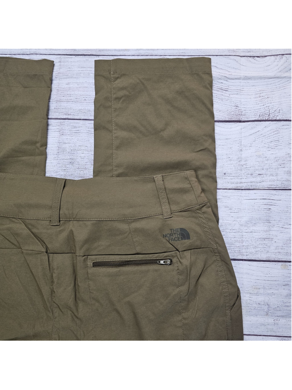 NWT North Face sz 8 short olive green quick dry hiking pants - Picture 7 of 9